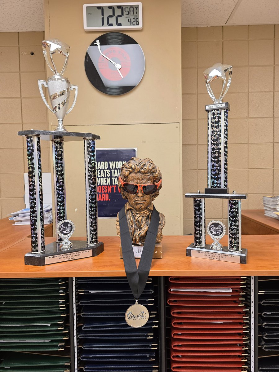 Shout out to our WMS concert choir students earning two awards this weekend at their performance for a Music In the Parks at Six Flags.
