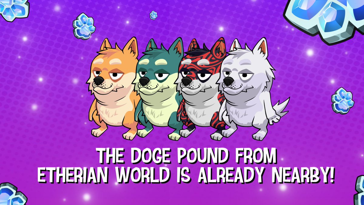 The portal to the Etherian world is closed 🎆 🐾

The diamond paws into which our cunning merchant Hat Mouse had been collecting the energy of the Etherian world began to crack open, releasing creatures never before seen on the GattoVerse — the pets of Doge Pound. 

You'll find