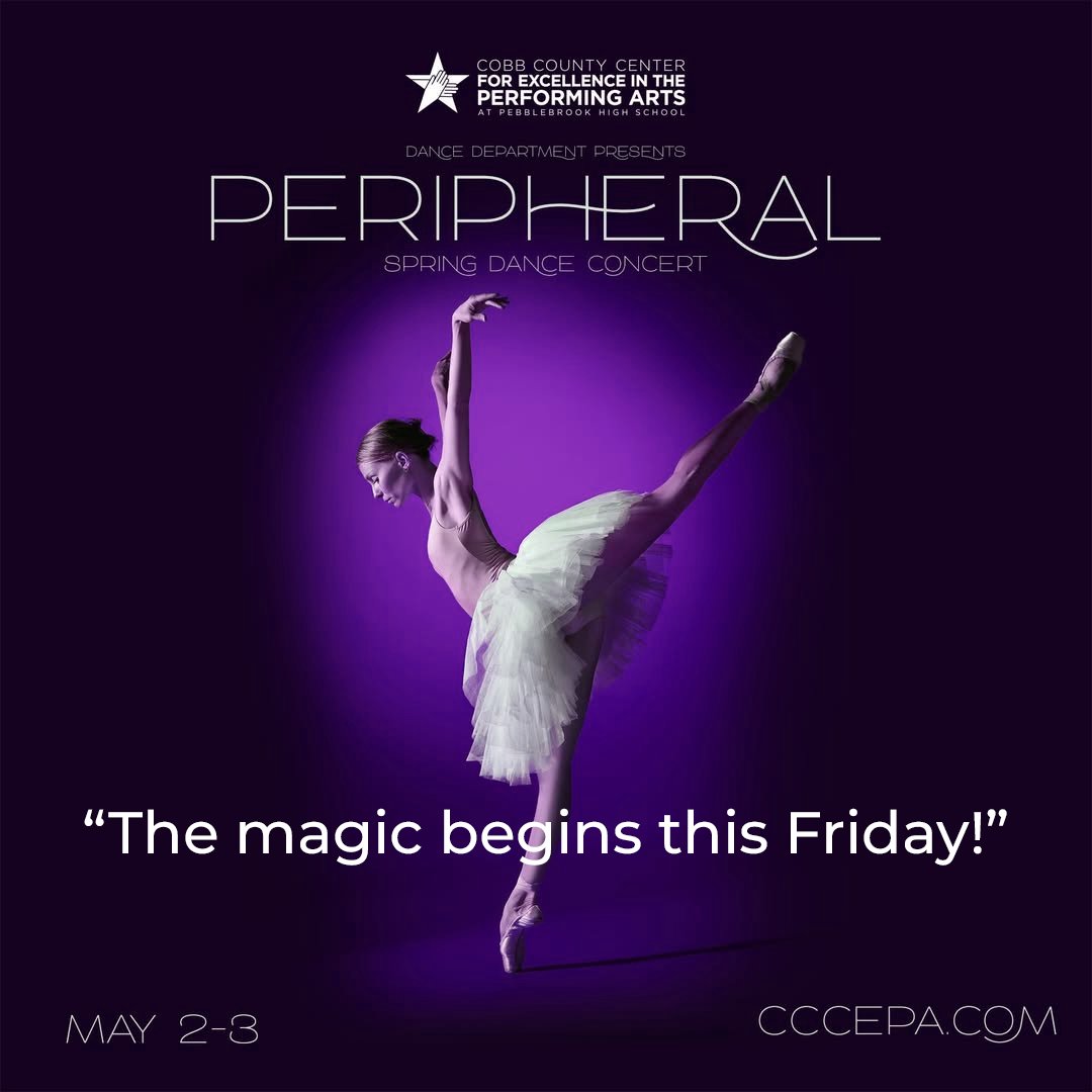 CCCEPA Dance's "Peripheral" Hits the Stage THIS Friday!
Experience the edge of movement and imagination. Dancers ignite the stage with raw power, innovation, and breathtaking expression.
Tickets are selling fast—get yours now!
cur8.com/18943/project/… mailchi.mp/cobbk12/periph…