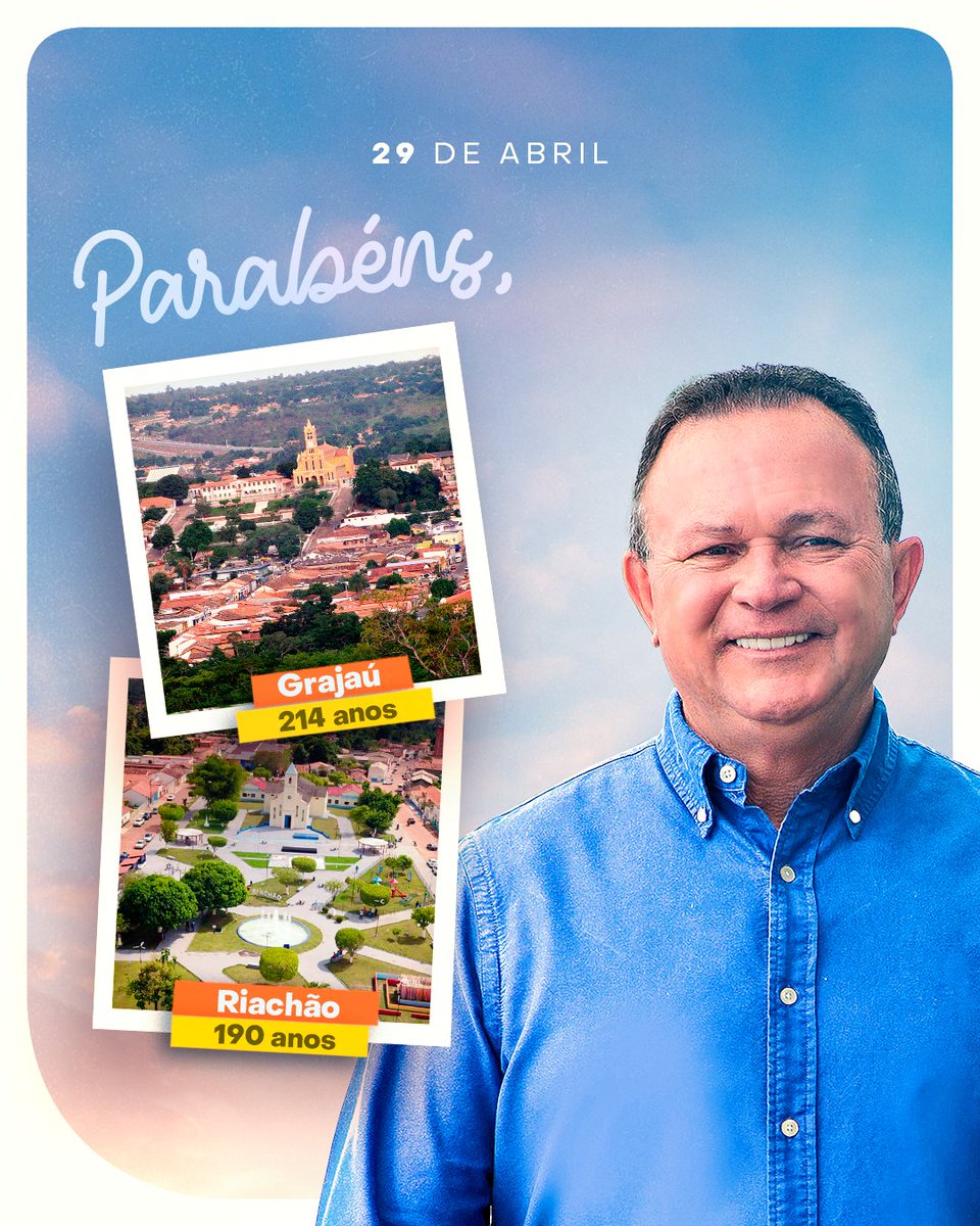 carlosbrandaoma's tweet image. Dia de celebrar os queridos municípios de Riachão e Grajaú, que completam mais um ano de existência. Contem com o nosso @GovernoMA para trabalhar pelo bem-estar dos seus cidadãos. Forte abraço!