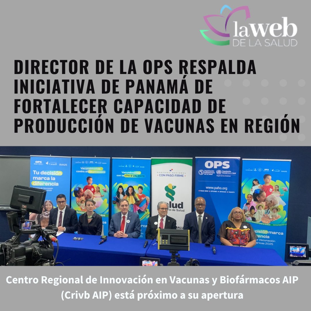 La web de la salud (@lawebdelasalud1) on Twitter photo Director de la OPS respalda iniciativa de Panamá de fortalecer capacidad de producción de vacunas en la región
<a href="/OPSOMSPanama/">OPS/OMS Panamá</a> <a href="/MINSAPma/">Ministerio de Salud de Panamá</a> <a href="/senacyt/">Senacyt Panamá</a> <a href="/DirOPSPAHO/">Jarbas Barbosa</a> <a href="/JeanCarrPaul/">Jean-Paul Carrera</a> <a href="/EOrtegaBarria/">Eduardo Ortega-Barria</a> <a href="/pmfranceschi/">Paulina Franceschi</a> <a href="/CienciaPTY/">Ciencia En Panamá #CienciaEnPanamá</a> <a href="/indicasat/">INDICASAT-AIP</a>
lawebdelasalud.com/director-de-la… Director de la OPS respalda iniciativa de Panamá de fortalecer capacidad de producción de vacunas en la región
<a href="/OPSOMSPanama/">OPS/OMS Panamá</a> <a href="/MINSAPma/">Ministerio de Salud de Panamá</a> <a href="/senacyt/">Senacyt Panamá</a> <a href="/DirOPSPAHO/">Jarbas Barbosa</a> <a href="/JeanCarrPaul/">Jean-Paul Carrera</a> <a href="/EOrtegaBarria/">Eduardo Ortega-Barria</a> <a href="/pmfranceschi/">Paulina Franceschi</a> <a href="/CienciaPTY/">Ciencia En Panamá #CienciaEnPanamá</a> <a href="/indicasat/">INDICASAT-AIP</a>
lawebdelasalud.com/director-de-la…