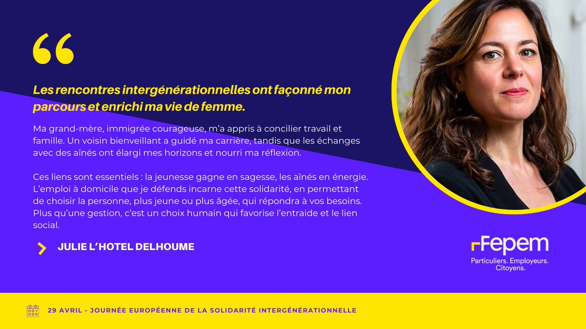 Fepem (@fepemfr) on Twitter photo 🧓🧒 À l’occasion de la Journée européenne de la solidarité intergénérationnelle, découvrez le témoignage de notre Présidente pour <a href="/AGE_PlatformEU/">AGE Platform Europe</a> sur l'importance du lien entre générations. ▶️ tinyurl.com/37w9n645
#SolidarityBetweenGenerations #Intergénérationnel 🧓🧒 À l’occasion de la Journée européenne de la solidarité intergénérationnelle, découvrez le témoignage de notre Présidente pour <a href="/AGE_PlatformEU/">AGE Platform Europe</a> sur l'importance du lien entre générations. ▶️ tinyurl.com/37w9n645
#SolidarityBetweenGenerations #Intergénérationnel