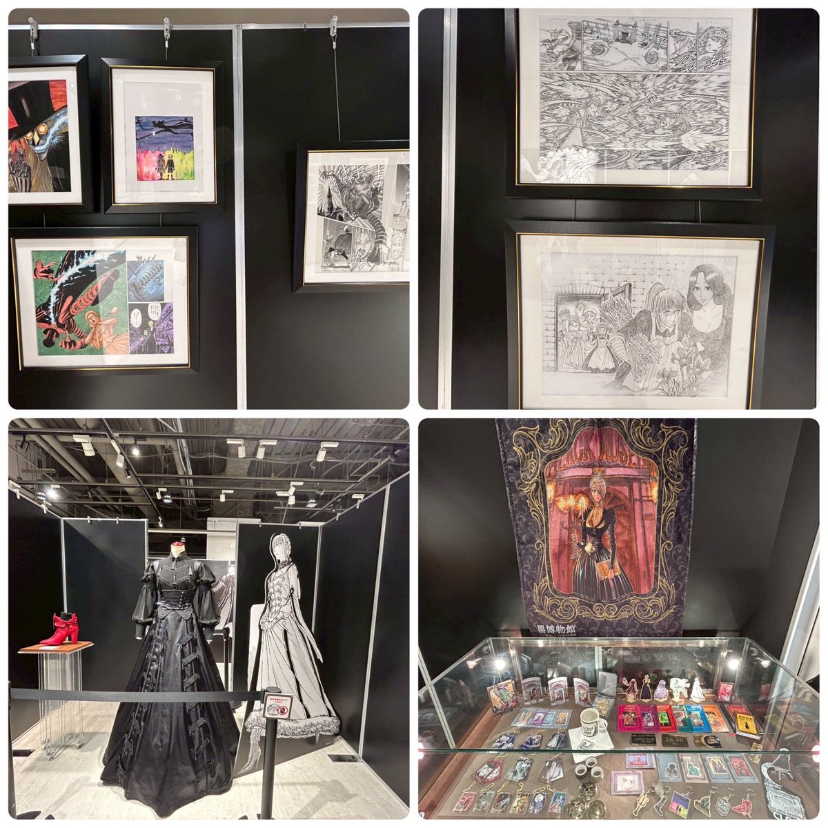mps_rikuo's tweet photo. 黒博物館の原画展に行ってきました
黒博物館の原画やパネルが多数展示されて感動

そしてパネルの裏には…
藤田先��の直筆コメントとイラストがあちらこちらに！
これには感動の上乗せなのですよ！
(これから行く人は是非探してみて)

グッズも色々お迎えさせて頂きました

#藤田和日郎 
#黒博物館展 https://t.co/wUzGjgXCcK