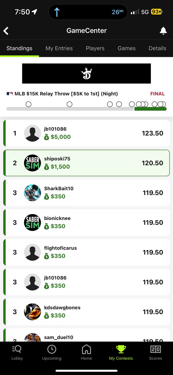 shiposki75's tweet photo. The heater continued last night with MLB! Thanks @SaberSim https://t.co/jePHep8xQt