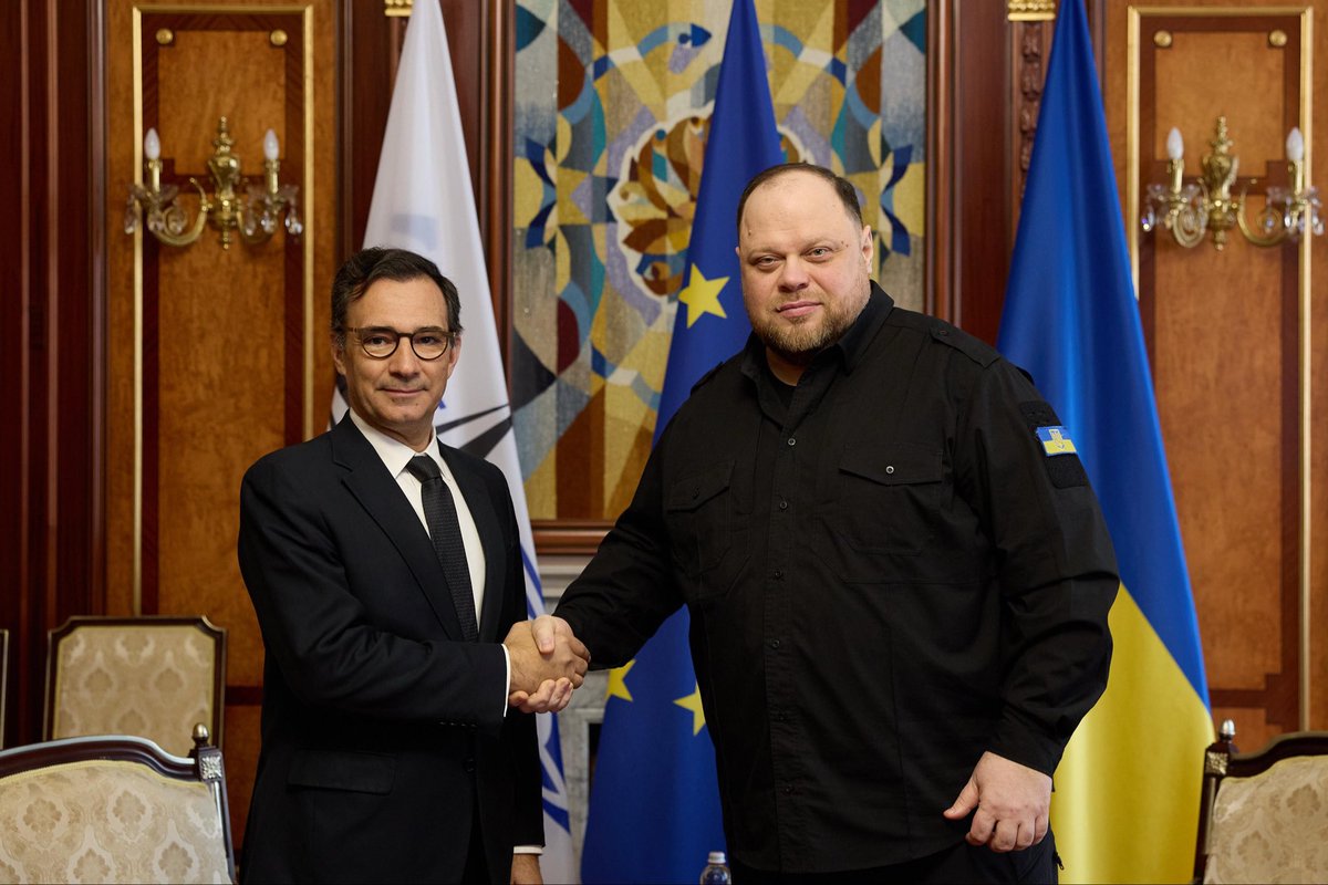 Ruslan Stefanchuk (@r_stefanchuk) on Twitter photo Met with the President of the NATO Parliamentary Assembly, Marcos Perestrello <a href="/MarcosPerestre1/">Marcos Perestrello</a>, in Kyiv.
Grateful for the visit and solidarity at a time when Ukraine is fighting for the freedom and security of the entire Euro-Atlantic space.
We discussed key issues:
🔹 the NATO Met with the President of the NATO Parliamentary Assembly, Marcos Perestrello <a href="/MarcosPerestre1/">Marcos Perestrello</a>, in Kyiv.
Grateful for the visit and solidarity at a time when Ukraine is fighting for the freedom and security of the entire Euro-Atlantic space.
We discussed key issues:
🔹 the NATO
