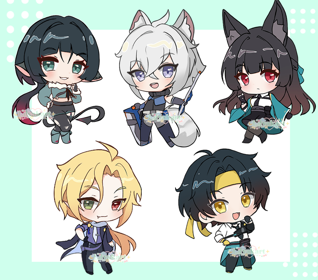 ✨ZZZ keychains✨  I want to make more characters but these are the ones I'll take to Dokomi. I hope you like them 🥹🩷