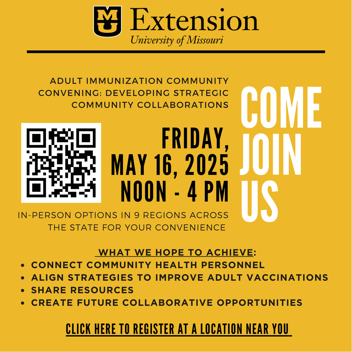 Community health personnel: lend your perspective to a conversation on improving adult vaccinations. Join us to network, share resources,  and foster future collaboration. 

Register at web.cvent.com/event/588cfdca…