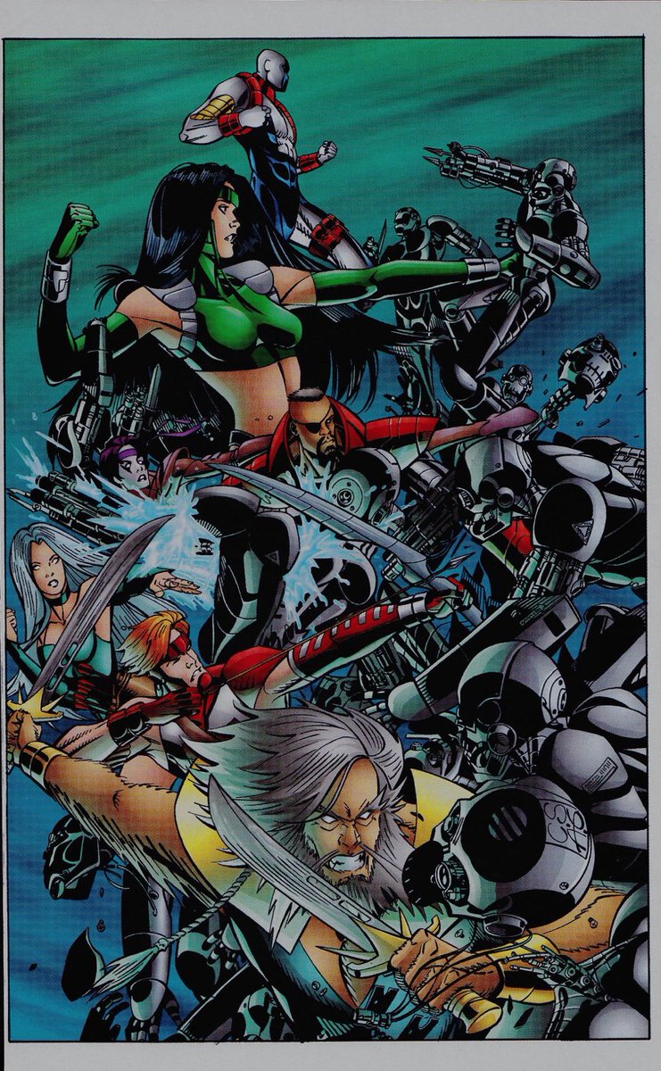 RobMessick's tweet photo. Here is a pretty awesome Youngblood pin up by Chris Sprouse and Al Gordon. I believe it's from one of the trades.
@RobLiefeld #Youngblood #ChrisSprouse #AlGordon #Combat #Masada #DieHard #Shaft #Riptide #Sentinel #Vogue https://t.co/ZtiEAX3VxA