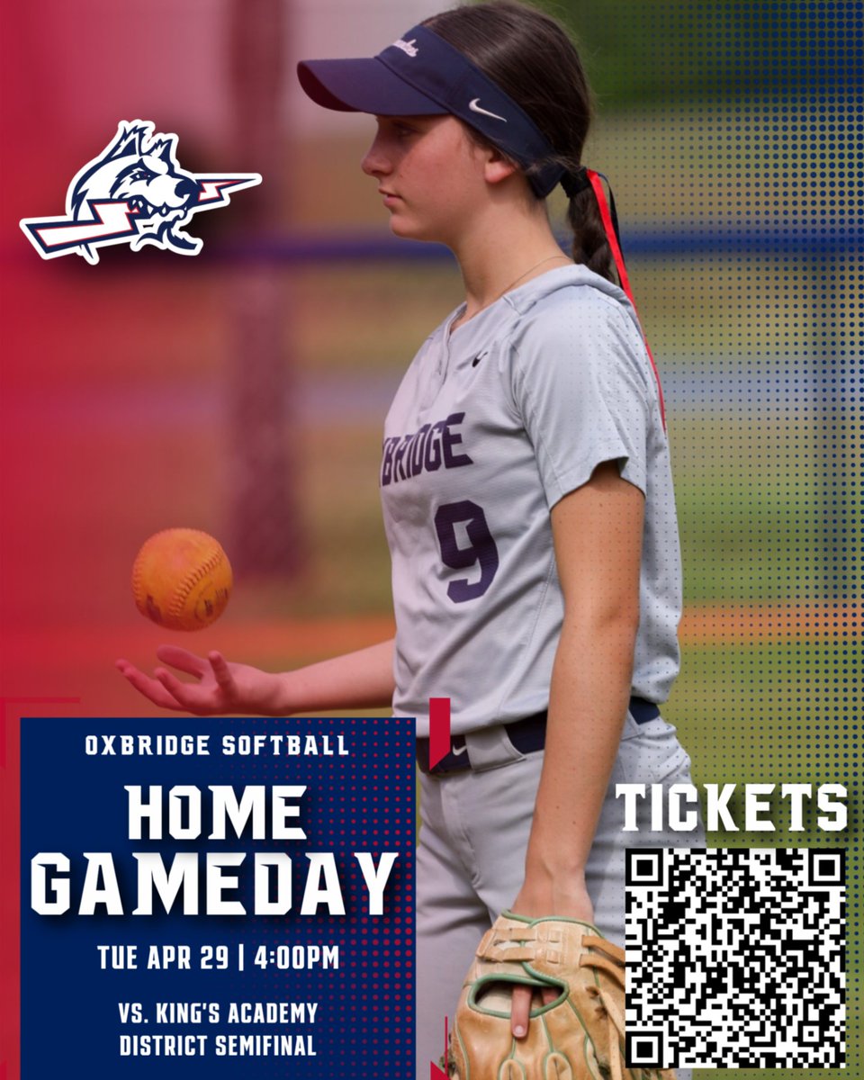 GoOxbridge's tweet photo. Softball hosts The King's Academy in the District Semifinal! #LetsGoThunderwolves #OxbridgeSoftball https://t.co/LDYXYv7xqP