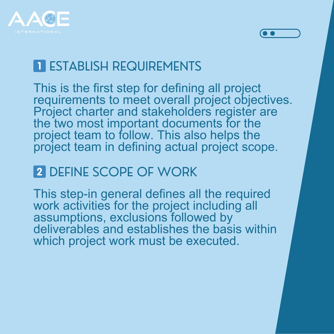 AACE_Tweets's tweet photo. A clearly defined scope sets the foundation for project success. In this week’s Tech Tip Tuesday, Kul Uppal shares five essential steps for mastering project scope—from setting requirements to monitoring scope creep.

#myAACE https://t.co/xgvUKHbapb