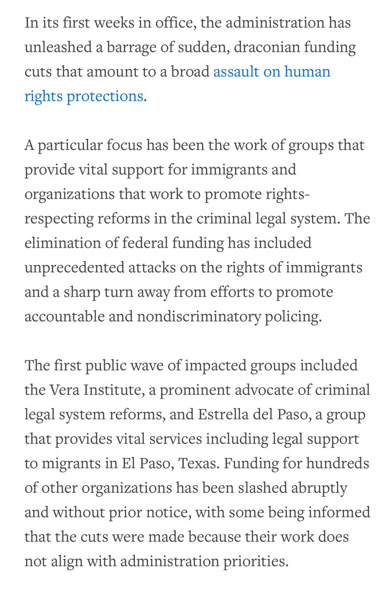 louis charbonneau (@loucharbon) on Twitter photo 🚨 <a href="/hrw/">Human Rights Watch</a> statement of solidarity with US civil society groups
"HRW stands in solidarity with US civil society groups whose work to defend people’s rights has been deliberately upended by #Trump administration funding cuts."
Read the full statement here: hrw.org/news/2025/04/2… 🚨 <a href="/hrw/">Human Rights Watch</a> statement of solidarity with US civil society groups
"HRW stands in solidarity with US civil society groups whose work to defend people’s rights has been deliberately upended by #Trump administration funding cuts."
Read the full statement here: hrw.org/news/2025/04/2…
