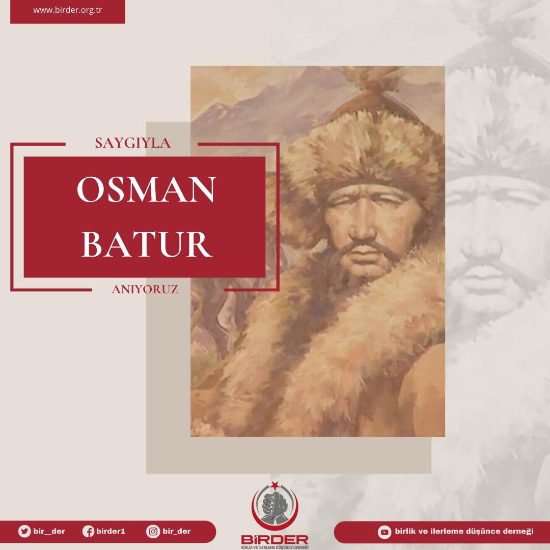 Doğu Türkistan’ın kahraman evladı, 20. yüzyılın Kürşadı Altay Kartalı Osman Batur’u şehadetinin yıldönümünde rahmet, saygı ve minnetle anıyoruz.
#osmanbatur