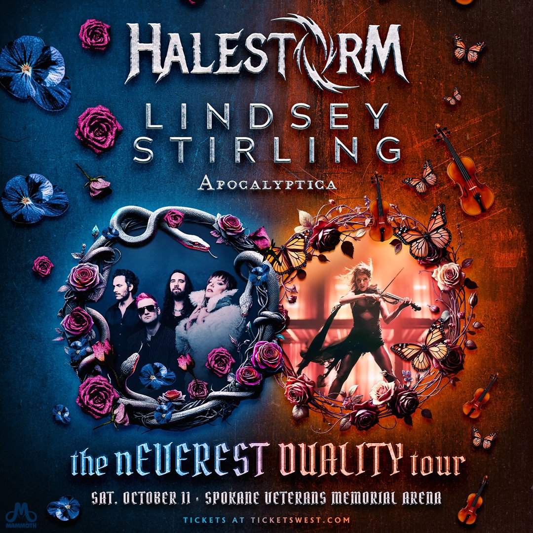 Spokane Arena (@spokanearena) on Twitter photo SHOW ANNOUNCEMENT! <a href="/Halestorm/">Halestorm</a> with <a href="/LindseyStirling/">Lindsey Stirling</a> & <a href="/apocalypticafi/">Apocalyptica</a> are coming to Spokane on Saturday, October 11th
๐๏ธ Tickets go on sale Friday, May 2nd at 10am on TicketsWest.com SHOW ANNOUNCEMENT! <a href="/Halestorm/">Halestorm</a> with <a href="/LindseyStirling/">Lindsey Stirling</a> & <a href="/apocalypticafi/">Apocalyptica</a> are coming to Spokane on Saturday, October 11th
๐๏ธ Tickets go on sale Friday, May 2nd at 10am on TicketsWest.com