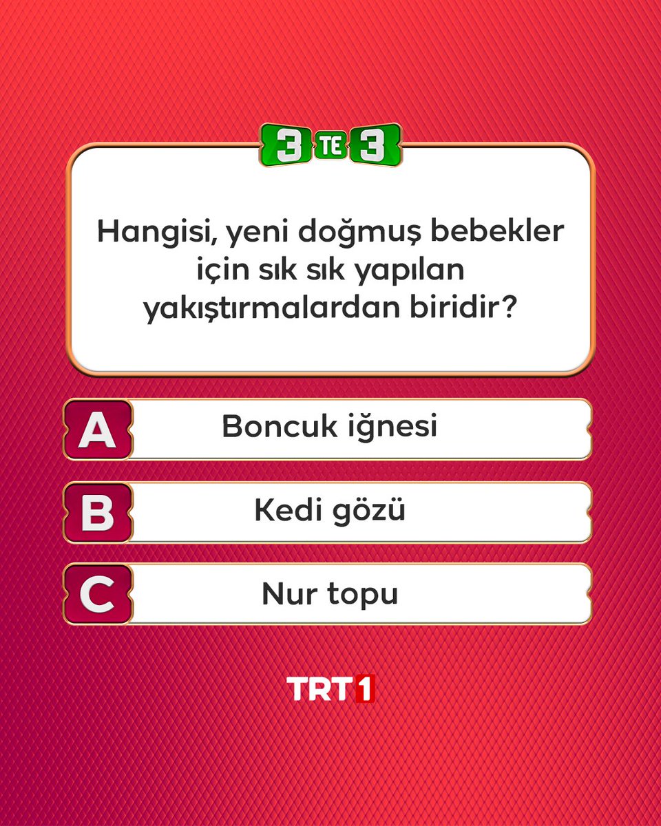 Sorunun cevabını bulabildiniz mi?

Yorumlarda buluşalım. ✍🏼
<a href="/3te3tv/">3'te 3 Bilgi Yarışması</a>
