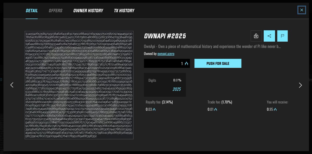 🚨 #Giveaway Alert! 
Get a #OwnApi #NFT from the <a href="/ArtZero_io/">ArtZero | NFT Marketplace using Ink!</a> marketplace and enter the draw! 📷 

Prizes: 
1st: 10 NFTs  
2nd: 6 NFTs 
3rd: 3 NFTs 

Ends on Friday

Grab your NFT now and join the fun! 📷 #NFTGiveaway $AZERO #AZERO #AlephZero   

Buy here : t.ly/ixGLK