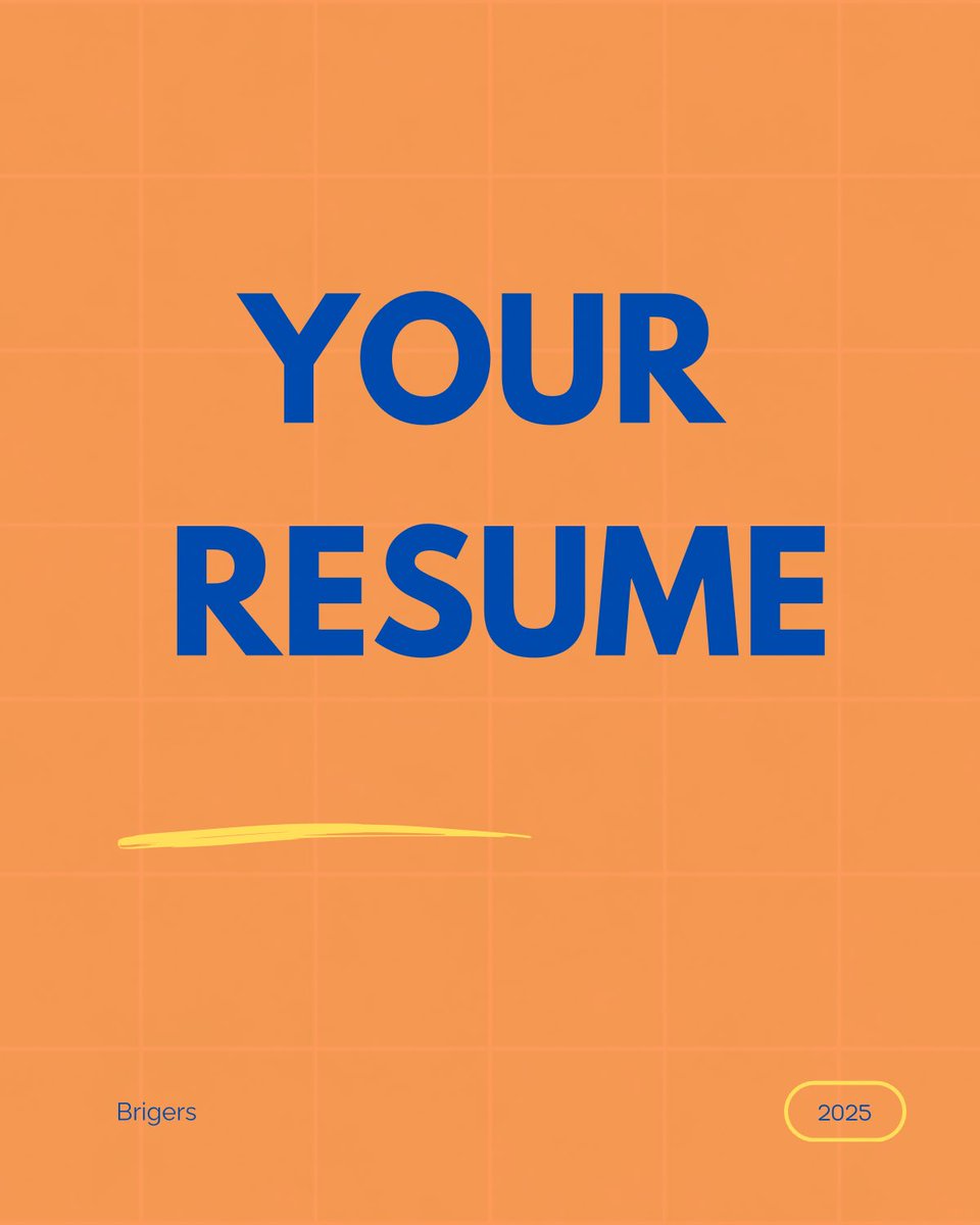 Brigerss's tweet image. Your resume doesn’t need to be fancy.
It just needs to be clear, relevant, and free from avoidable errors.
Start there.

#Brigers #CareerTips #TuesdayTalks #ResumeCheck