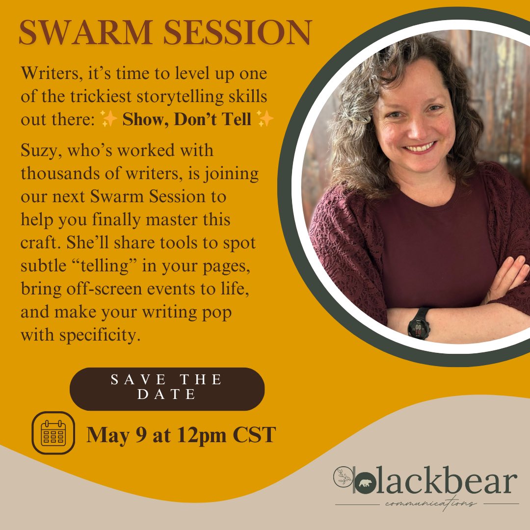 Writers, it’s time to level up one of the trickiest storytelling skills out there: ✨ Show, Don’t Tell ✨
📍 Register here: forms.gle/UtXubb4eAappvW…