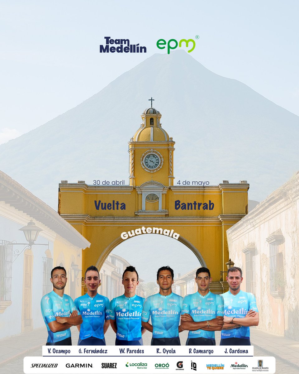 No paramos 🔥

Llega nuestra octava carrera del año, internacional y en un país hermoso: Guatemala 🇬🇹 

Vamos con toda 💪🏻 Medellín por el mundo 🩵