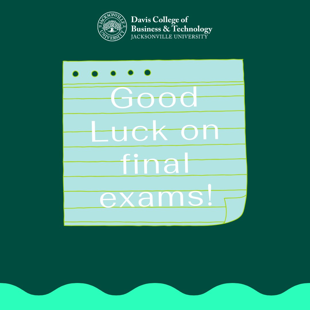 Good luck on final exams this week Davis College Dolphins!🐬