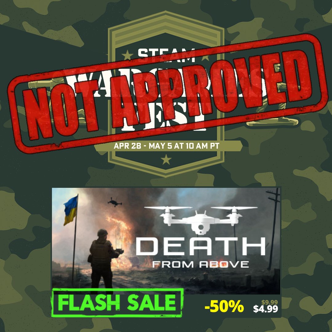 Too real for Wargames Fest on Steam? Good.
Death from Above is 50% off anyway!
Don’t watch history — change it. 🪖
Strike coordinates: bit.ly/DfA-on-Steam
