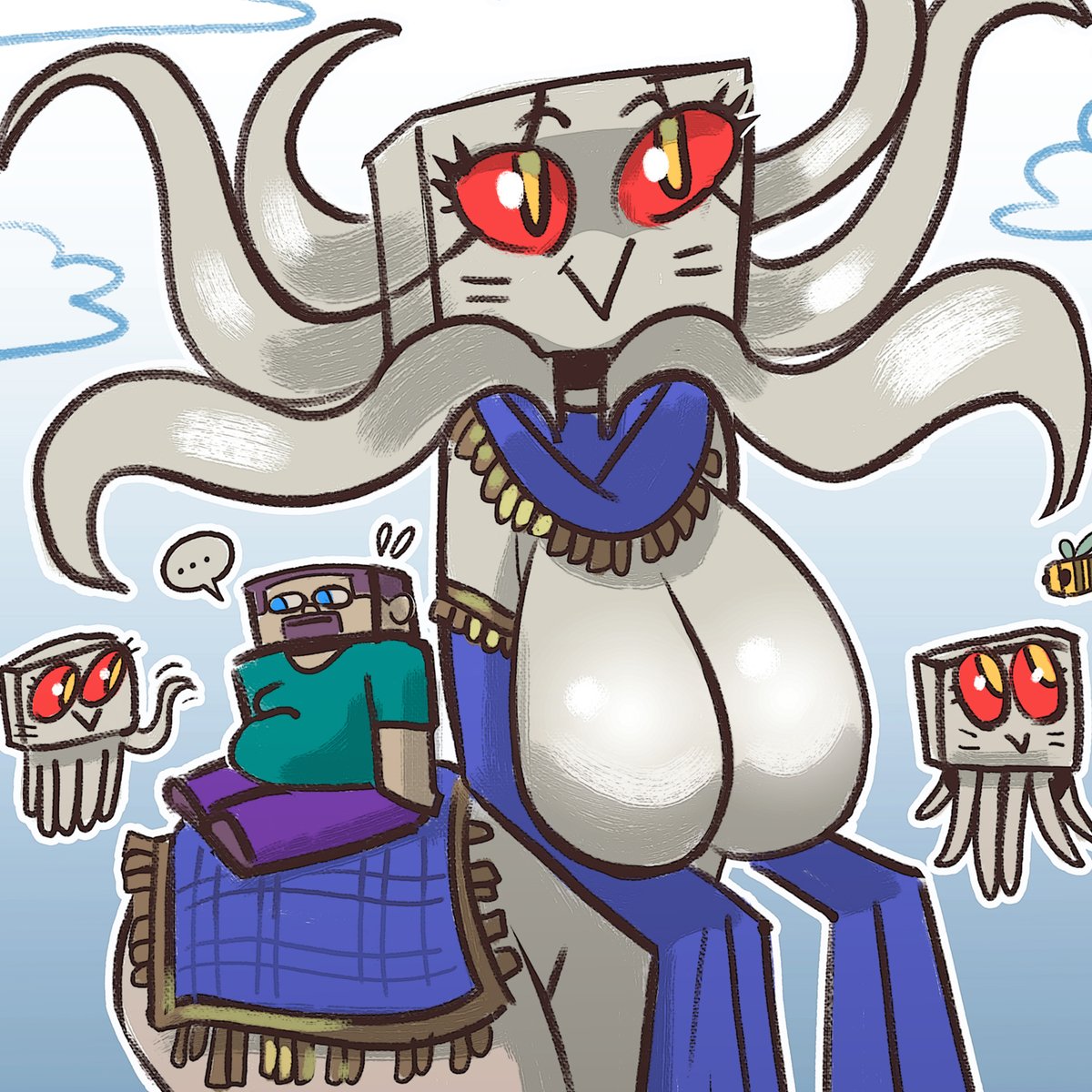 A happy #ghast from #Minecraft Minus the googles because I hate