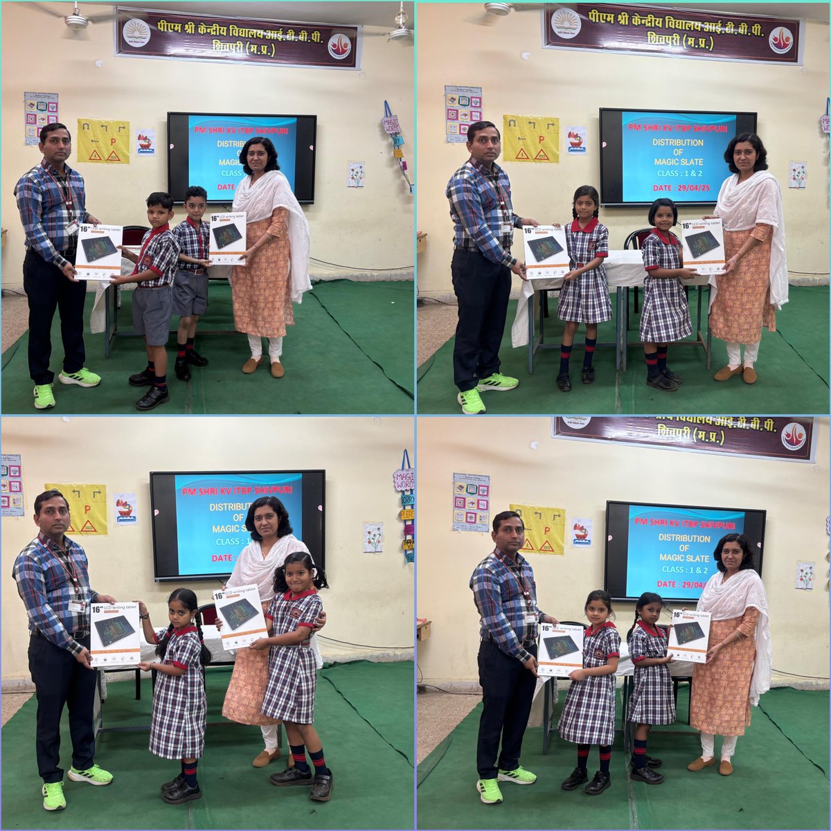 kvitbpshivpuri's tweet photo. Distribution of #MagicSlate to the students of #FoundationalStage_Class 1 & 2. #kvs #pmshri #joyfullearning #magicslate
@KVS_HQ @bhopal https://t.co/sKpsEVWC5D