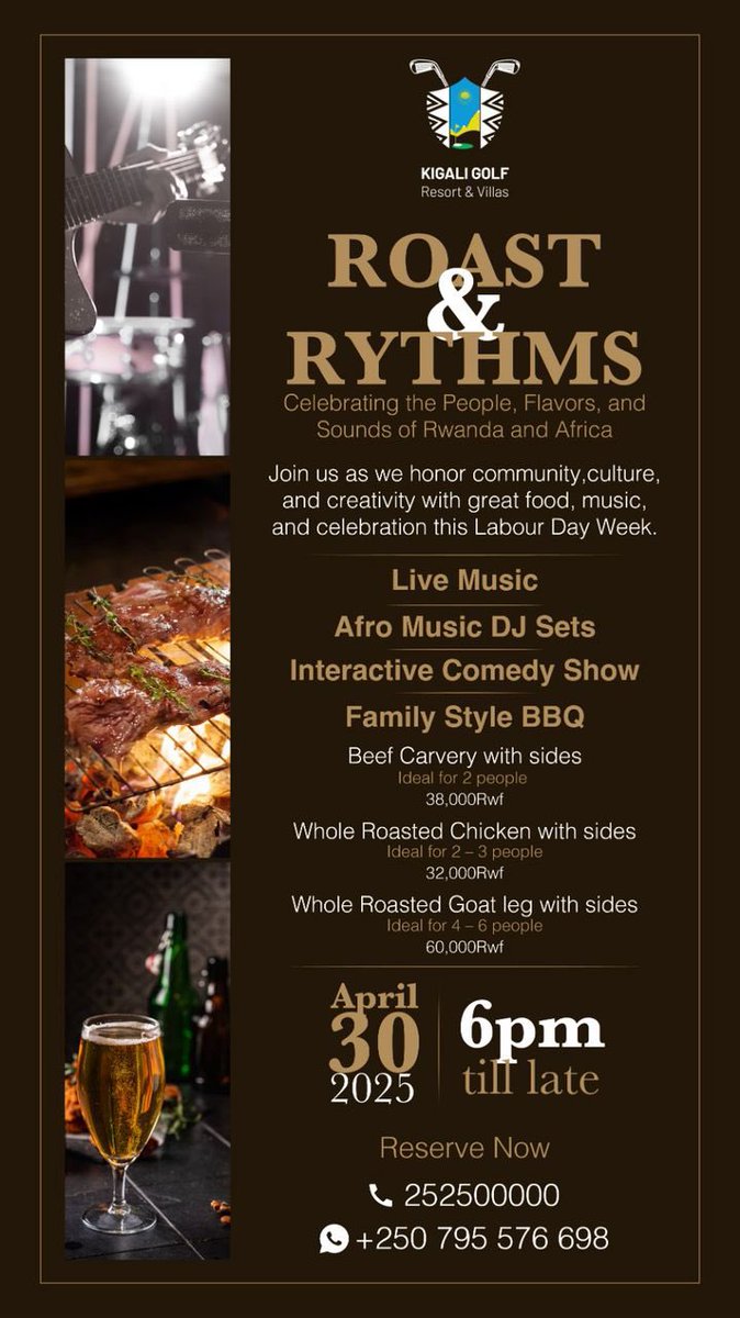 Roast and Rhythms—Kigali Golf Resort &amp; Villas celebrates Labor day.