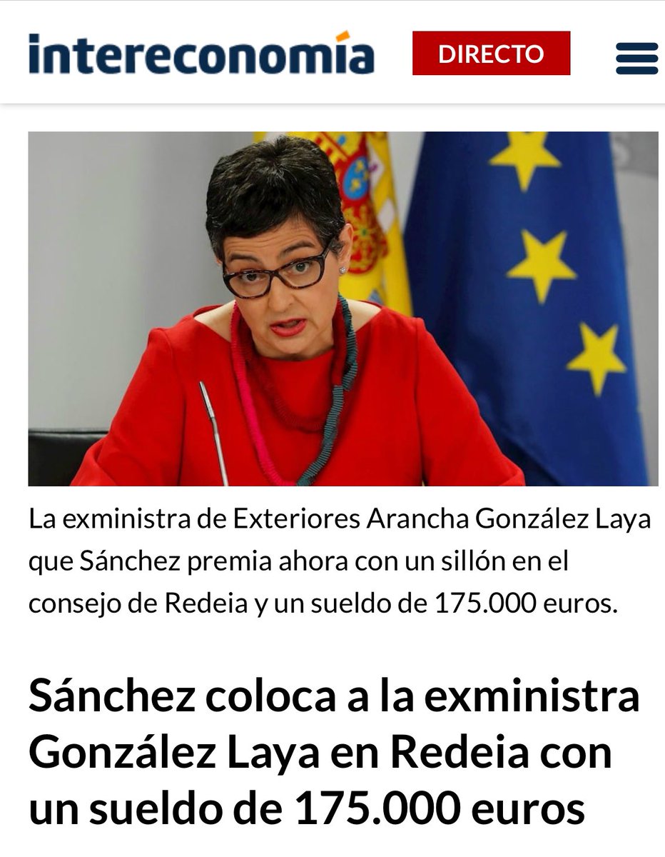 cucagamarra's tweet photo. Hace apenas 5 días, Sánchez colocó a González Laya en Redeia, igual que hizo con Corredor.

Primero coloniza empresas públicas y privadas y, cuando hay problemas, exime su responsabilidad.

Lo único que le importa es controlar, no que sean competentes. https://t.co/pnhOANgxJS