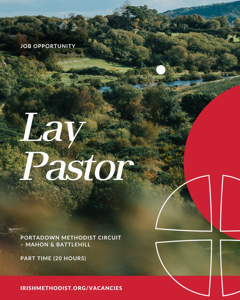 The Portadown Methodist Circuit (Mahon &amp; Battlehill) wishes to appoint a part-time lay pastor.

Closing date: Friday 23rd May, 12noon

For a full job description and to apply now, visit:
bit.ly/3RcWCAA