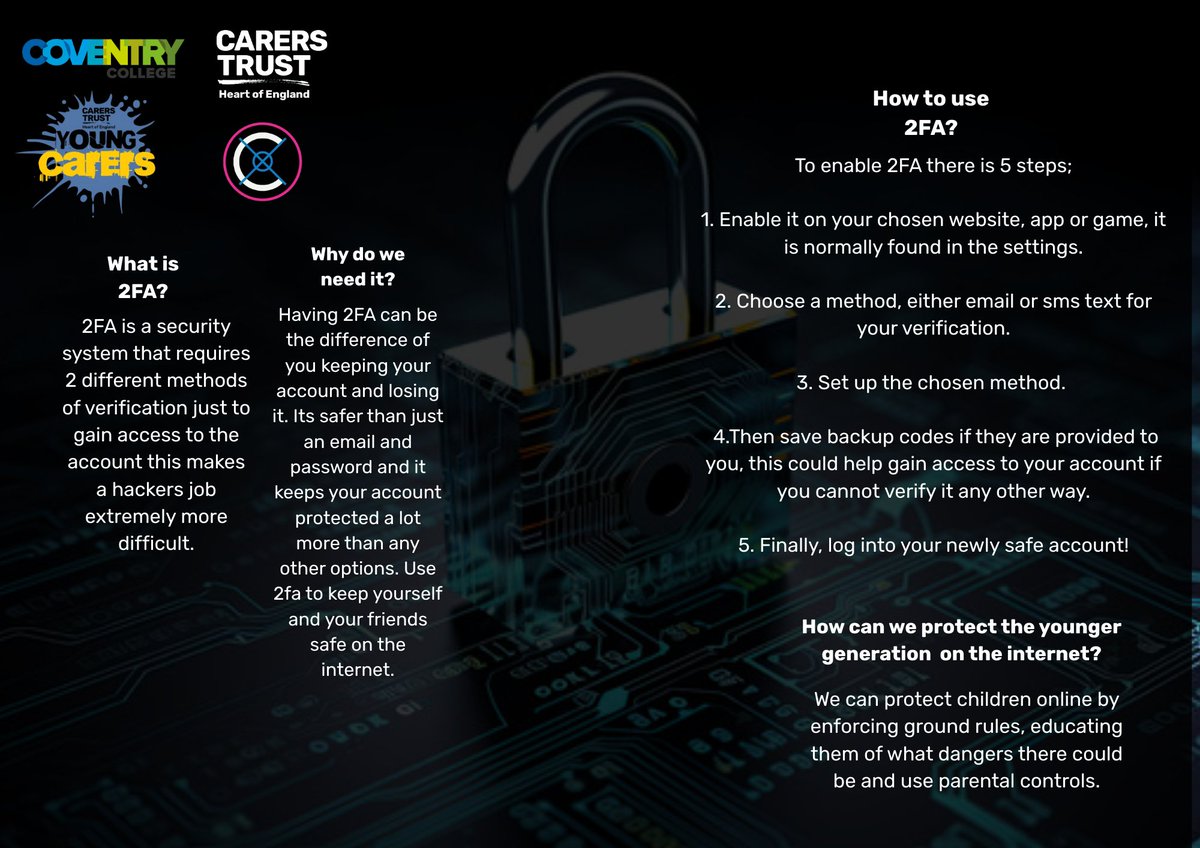🖥 Internet safety is incredibly important in this day and age we're working alongside <a href="/CarersTrust/">Carers Trust</a> to ensure that you're aware of the positive and negatives of being on the internet🌍#CORA #CTHofE #MakeItCoventryCollege #InOurSights #CCX #Internetsafety
