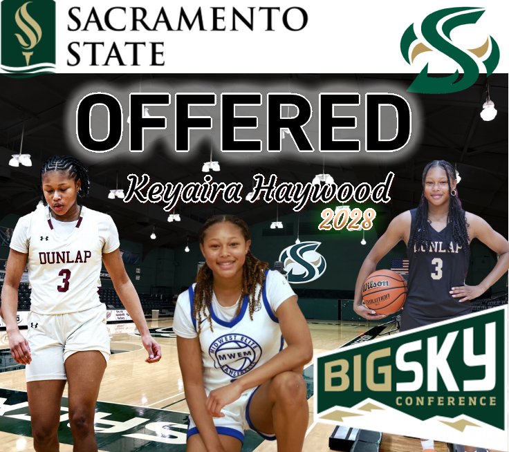 Keyaira Haywood (@keyairahaywood) on Twitter photo 🚨BIG NEWS🚨
After an incredible conversation with <a href="/CoachDe_Brown/">DeAudra Brown</a>, I’m beyond thrilled to announce that I’ve received an offer from **Sacramento State University**! 🏀💚💛
Huge thanks to <a href="/CoachAKallhoff/">Aaron Kallhoff</a> , the amazing coaching staff, and the incredible players at <a href="/SacStateWBB/">Sac State WBB</a> 🚨BIG NEWS🚨
After an incredible conversation with <a href="/CoachDe_Brown/">DeAudra Brown</a>, I’m beyond thrilled to announce that I’ve received an offer from **Sacramento State University**! 🏀💚💛
Huge thanks to <a href="/CoachAKallhoff/">Aaron Kallhoff</a> , the amazing coaching staff, and the incredible players at <a href="/SacStateWBB/">Sac State WBB</a>