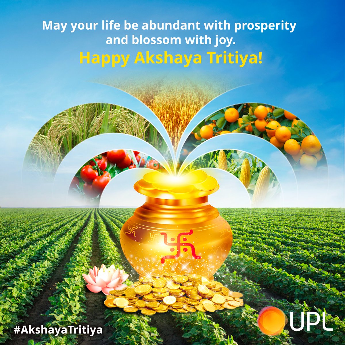 UPL SAS extends warm wishes for a joyous Akshaya Tritiya!
May this auspicious day bless your fields abundantly and bring prosperity to your life.

#UPLSAS #UPLIndia #UPL #Akshayatritiya2025 #AkshayaTritiya