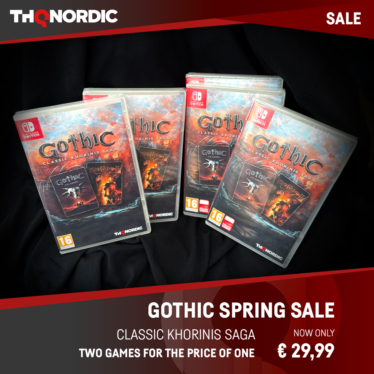 THQNordicStores's tweet image. Classic Khorinis Saga - two games for the price of one!
#THQnordicStores #gothic #gothicgame #THQnordic #gothicspringsale