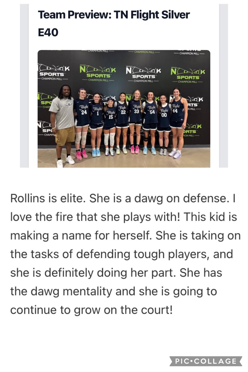 Payton Rollins (@paytonrollins6) on Twitter photo Thank you <a href="/MeadeHoops/">Amanda Meade</a> for the write up on my team and myself!! Going to continue to put in work everyday!! 🔥🔥<a href="/PGHTennessee/">Prep Girls Hoops Tennessee</a> <a href="/CoachVez4/">Vez Smith</a> <a href="/WWFE_RCT/">WeWorkforEverything Recruiting</a> <a href="/WorldExposureWB/">World Exposure Report Women’s Basketball</a> <a href="/WeWorkHoops/">Christian Simmons</a> <a href="/TNFlightEYBL/">Tennessee Flight EYBL</a> <a href="/BlueStar30s/">BlueStar30</a> <a href="/talkinghoops23/">TALKING HOOPS</a> <a href="/3x3hoopjams/">Freddie Mac</a> <a href="/5StarPreps/">5Star Preps</a> <a href="/prepxtra/">PrepXtra</a> <a href="/BCATHOOPS/">BCAT</a> <a href="/_BlakeDerrick/">Blake Derrick</a> Thank you <a href="/MeadeHoops/">Amanda Meade</a> for the write up on my team and myself!! Going to continue to put in work everyday!! 🔥🔥<a href="/PGHTennessee/">Prep Girls Hoops Tennessee</a> <a href="/CoachVez4/">Vez Smith</a> <a href="/WWFE_RCT/">WeWorkforEverything Recruiting</a> <a href="/WorldExposureWB/">World Exposure Report Women’s Basketball</a> <a href="/WeWorkHoops/">Christian Simmons</a> <a href="/TNFlightEYBL/">Tennessee Flight EYBL</a> <a href="/BlueStar30s/">BlueStar30</a> <a href="/talkinghoops23/">TALKING HOOPS</a> <a href="/3x3hoopjams/">Freddie Mac</a> <a href="/5StarPreps/">5Star Preps</a> <a href="/prepxtra/">PrepXtra</a> <a href="/BCATHOOPS/">BCAT</a> <a href="/_BlakeDerrick/">Blake Derrick</a>