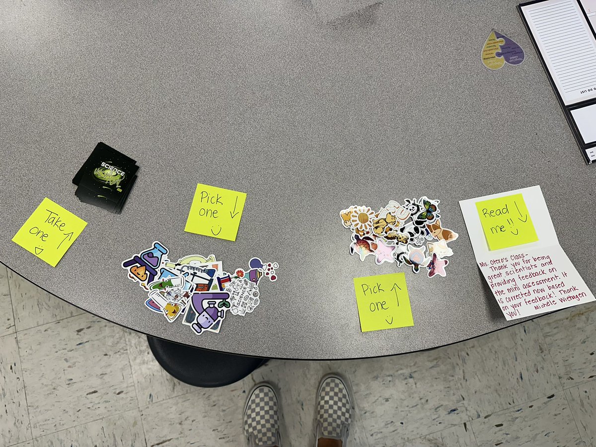 Thank you <a href="/upbeateducation/">Michele</a> for the stickers!! The kids were so excited to pick out new stickers &amp; read your note 😊🧪🔬