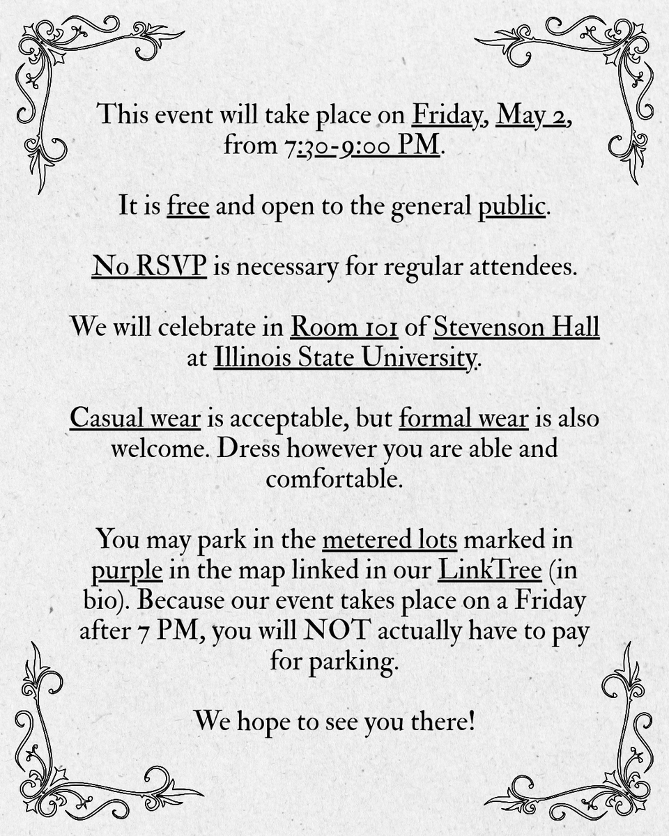 It's the big day! 🥳 Swipe for a reminder of the details.