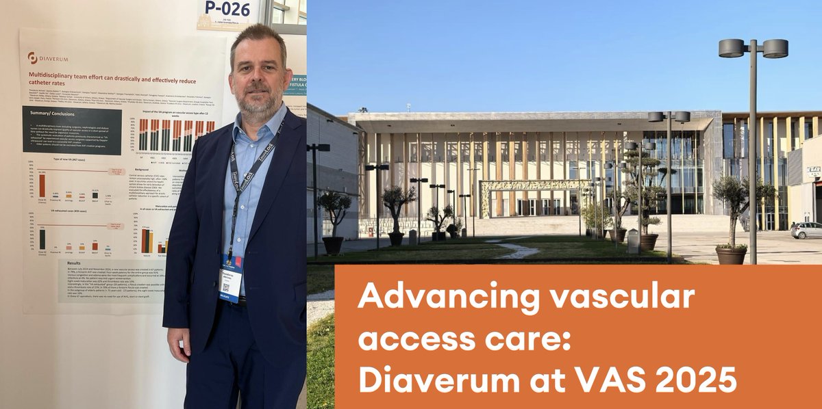 Diaverum was proud to take part in the 14th Congress of the Vascular Access Society in Padova - the largest scientific meeting on vascular access. 

Read more: bit.ly/4jt1f7l