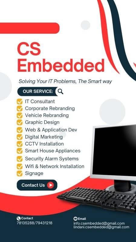 EmbeddedCs's tweet photo. For all you IT issues, we are here to assist you, call / text for a quote.

For immediate communication⬇️
Call: (+268) 7813 5288 / 7943 1218 (All available on Whatsapp)

EMAIL: lindani.csembededd@gmail.com / info.csembedded@gmail.com

"Solving Your IT Problems The Smart Way" https://t.co/vbFnvKUG6n