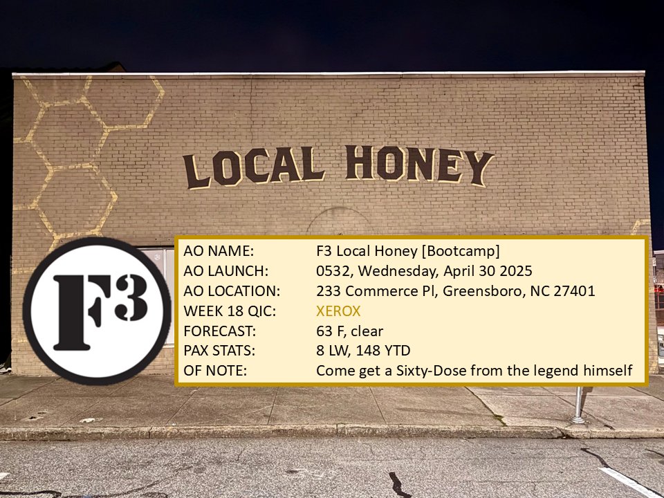 There are no copies here, only the original... <a href="/F3Xerox/">Matt Graham</a> will take the Q at Local Honey tomorrow. SYITG!
