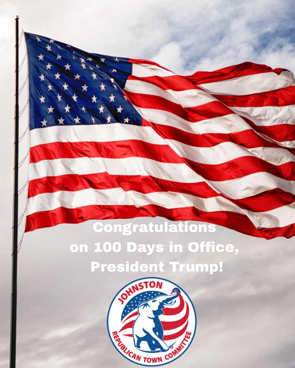 JohnstonRI_GOP's tweet photo. Congratulations on your first 100 Days in office, President Trump!
#JRTC #rigop #100DaysInOffice #Trump https://t.co/m4quVzPdkg