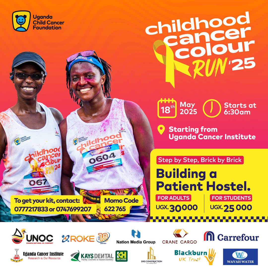 Join the #ChildhoodCancerColourRun and together, lets build a hostel.