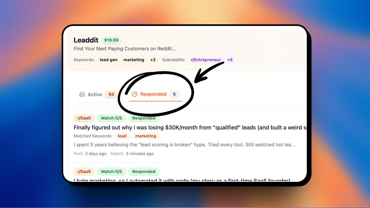 OmriBuilds's tweet image. Daily Organic Marketing with @LeadditApp → Done ✅

Took me 3–5 minutes.

If I keep getting just 1-2 sale/week from this tiny effort…

That’s 52-104 sales a year 💰

Just from the Marketing I do with Leaddit 💪