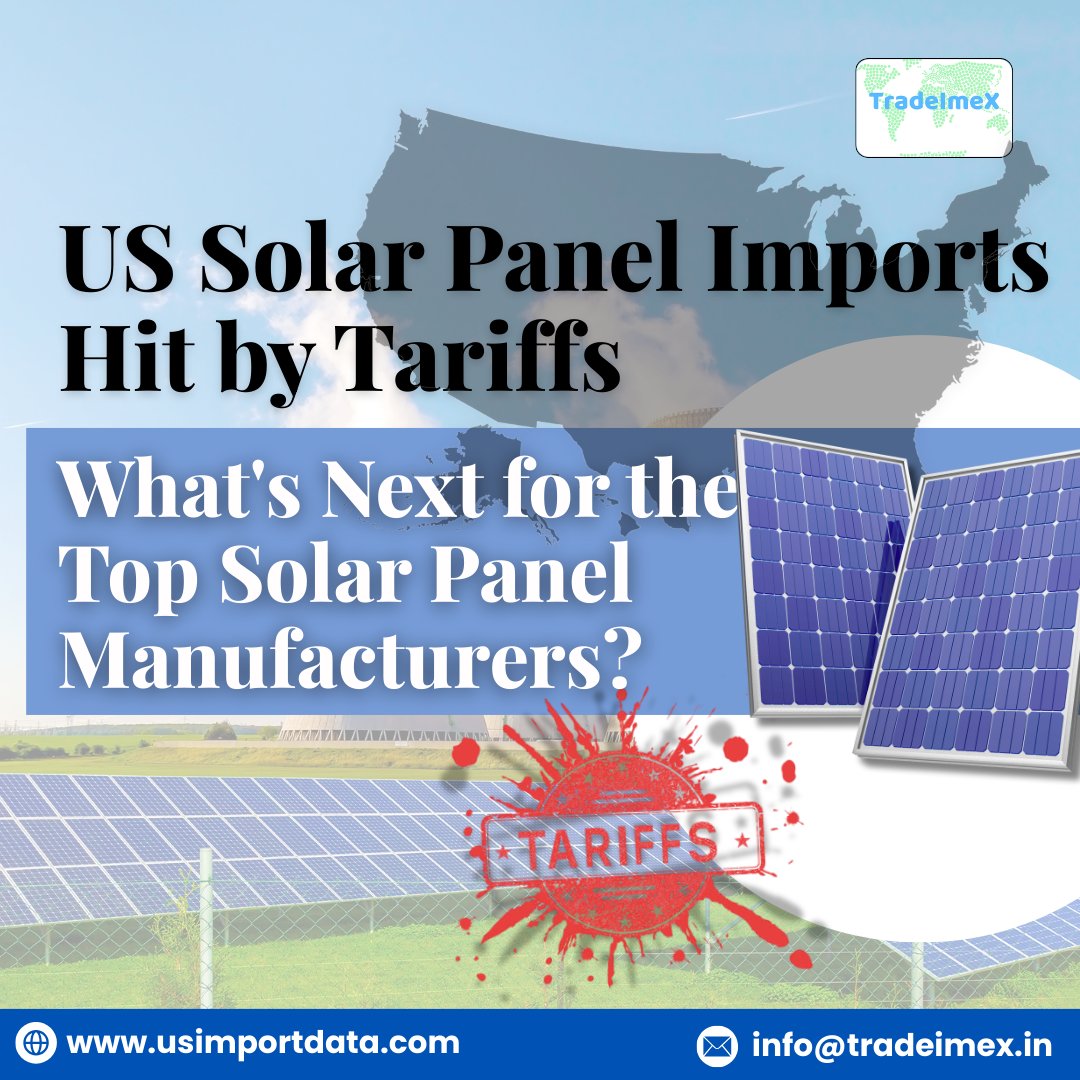 TradeImeX's tweet image. 🚨 US solar panel imports dropped 13% in 2024 due to tariffs as high as 3,521%!
What does this mean for top solar manufacturers and the US market? 🌞📉
🔍 Full breakdown → usimportdata.com/blogs/us-solar…

#SolarTariffs #USImports #CleanEnergy #SolarPanels #TradeImex #SolarManufacturing