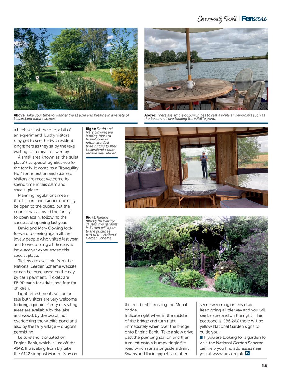 The National Garden Scheme is opening up private gardens for a good cause... 🌳🪺🦢🦆

To find out where your local open gardens are visit ngs.org.uk

#localgarden #secretgarden #charity #Ely #cambridgeshire #Fenscene