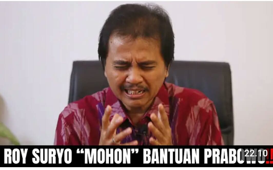 ApriliaLin's tweet image. Lika-liku Roy Panci:
Dari tak gentar, senyumin aja.. eh buntutnya &apos;mohon bantuan&apos; Prabowo.. 🤦