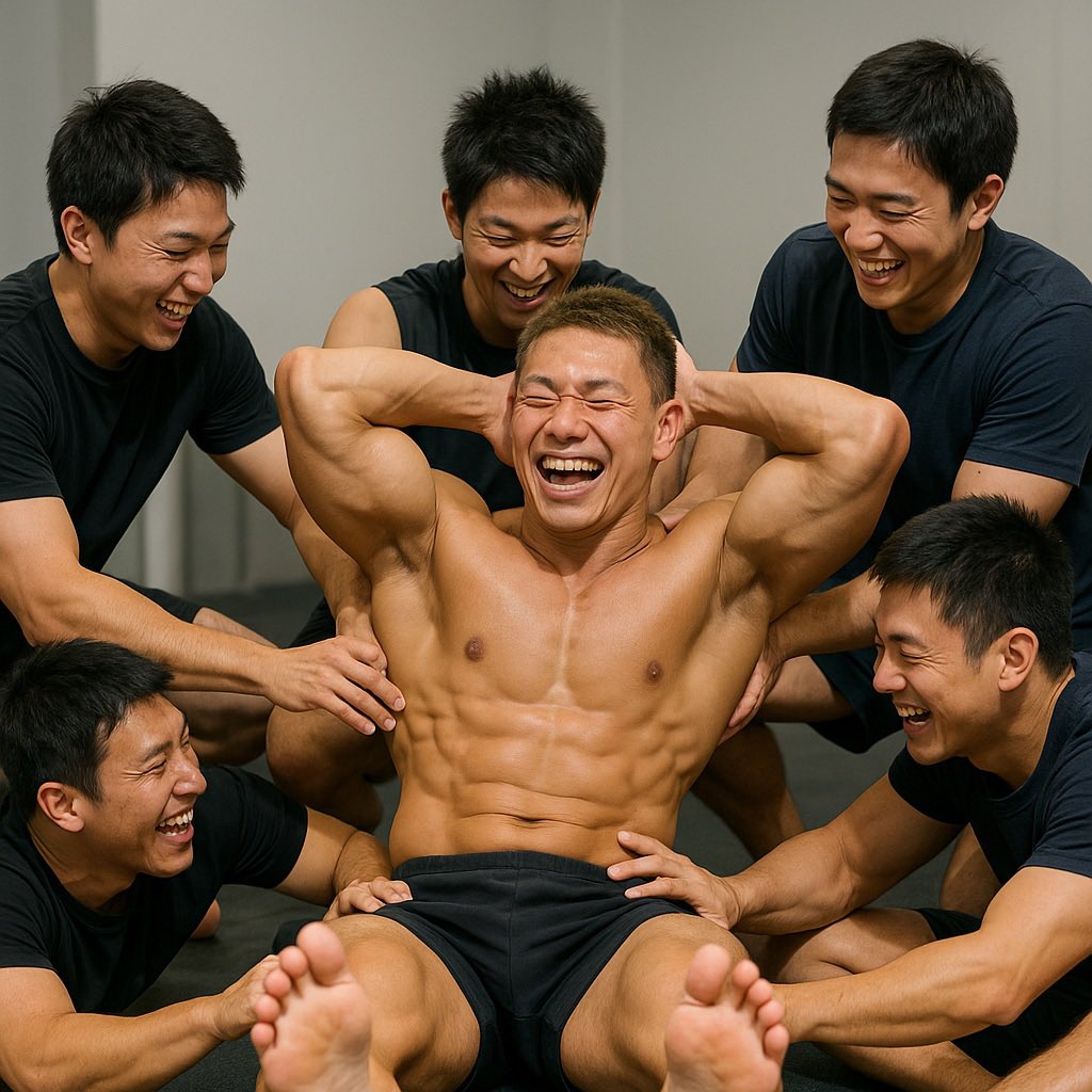 ボディービルダーマッチョのくすぐり💪
最高😃　コチョコチョ弱そう笑