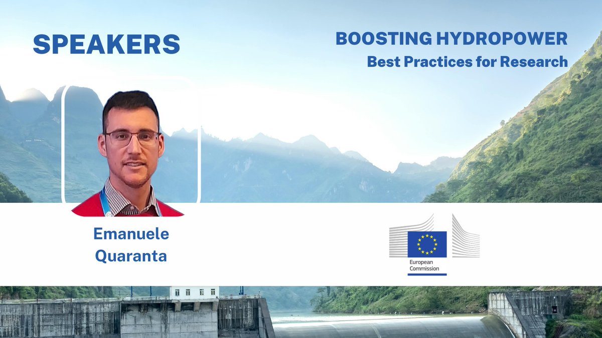 ETIP HYDROPOWER (@euhydropower) on Twitter photo At the #webinar, Emanuele Quaranta, who will will present recent policy programmes of interest to the hydropower sector.
π He is a senior scientific officer and hydraulic engineer at the <a href="/EU_Commission/">European Commission</a>βs Joint Research Centre.
#hydropower #RenewableEnergy #ETIPHYDROPOWER At the #webinar, Emanuele Quaranta, who will will present recent policy programmes of interest to the hydropower sector.
π He is a senior scientific officer and hydraulic engineer at the <a href="/EU_Commission/">European Commission</a>βs Joint Research Centre.
#hydropower #RenewableEnergy #ETIPHYDROPOWER