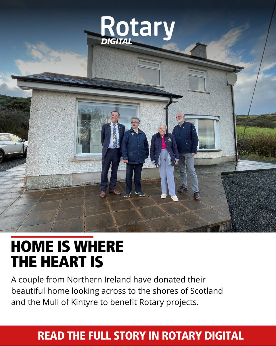 RotaryGBI's tweet photo. Brian and Lena Cockroft, members of #Ballycastle #RotaryClub, have sold their beautiful Northern Ireland home to benefit #Rotary causes in Ireland 🏡

Read their story:

https://t.co/mrpws4jDYn

#ServiceAboveSelf #NorthernIreland #GivingBack  #Philanthropy #peopleofaction https://t.co/4Q6bnnv8hC