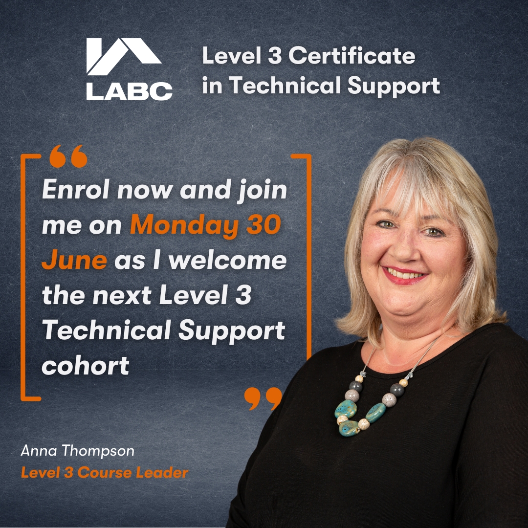 Have you enrolled on the LABC Level 3 Certificate in Technical Support for Public Service Building Standards? 

If not, you still have time; next cohort starts on Monday 30 June 2025!

Enrol now: ow.ly/c40p50VCwBm