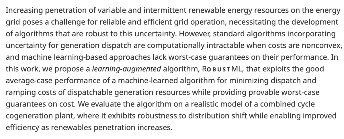 Environmental Data Science (@envdatascience) on Twitter photo New article!
Robust machine-learned algorithms for efficient grid operation
👉 bit.ly/3GrwzVH
By Nicolas Christianson, Christopher Yeh, <a href="/tongxingular/">Tongxin Li</a>, Mehdi Hosseini, Mahdi Torabi Rad, Azarang Golmohammadi and <a href="/AdamWierman/">Adam Wierman</a>
<a href="/Caltech/">Caltech</a> <a href="/beyondlimitsai/">Beyond Limits</a> #machinelearning New article!
Robust machine-learned algorithms for efficient grid operation
👉 bit.ly/3GrwzVH
By Nicolas Christianson, Christopher Yeh, <a href="/tongxingular/">Tongxin Li</a>, Mehdi Hosseini, Mahdi Torabi Rad, Azarang Golmohammadi and <a href="/AdamWierman/">Adam Wierman</a>
<a href="/Caltech/">Caltech</a> <a href="/beyondlimitsai/">Beyond Limits</a> #machinelearning